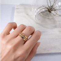 【KAMILi SELECT】 SURGICAL STAINLESS SHINE STACKING RING
