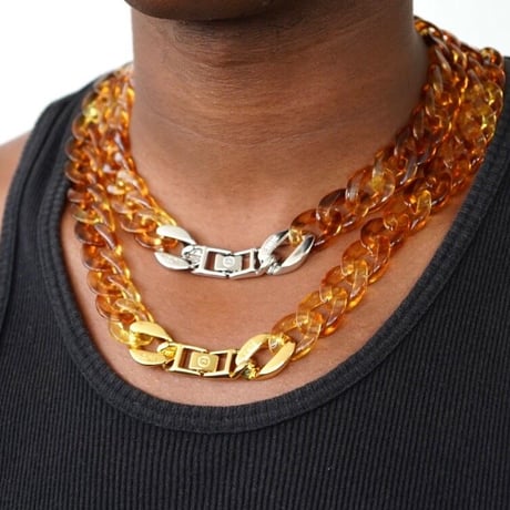 Amber  / Silver Clasp