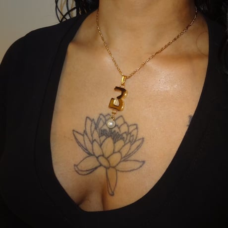 001-B Small Pearl BLINK Initial Necklace