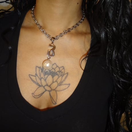 001-C BIG Pearl BLINK Initial Necklace