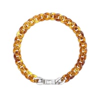 Amber  / Silver Clasp