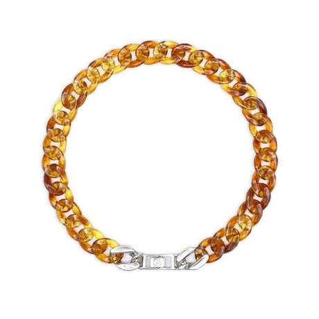 Amber  / Silver Clasp