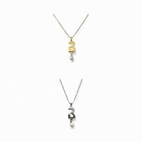 001-B Small Pearl BLINK Initial Necklace