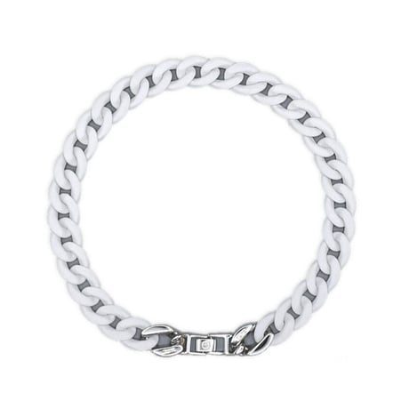 Matte White / Silver Clasp