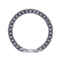 Matt Clear Black / Sliver Clasp