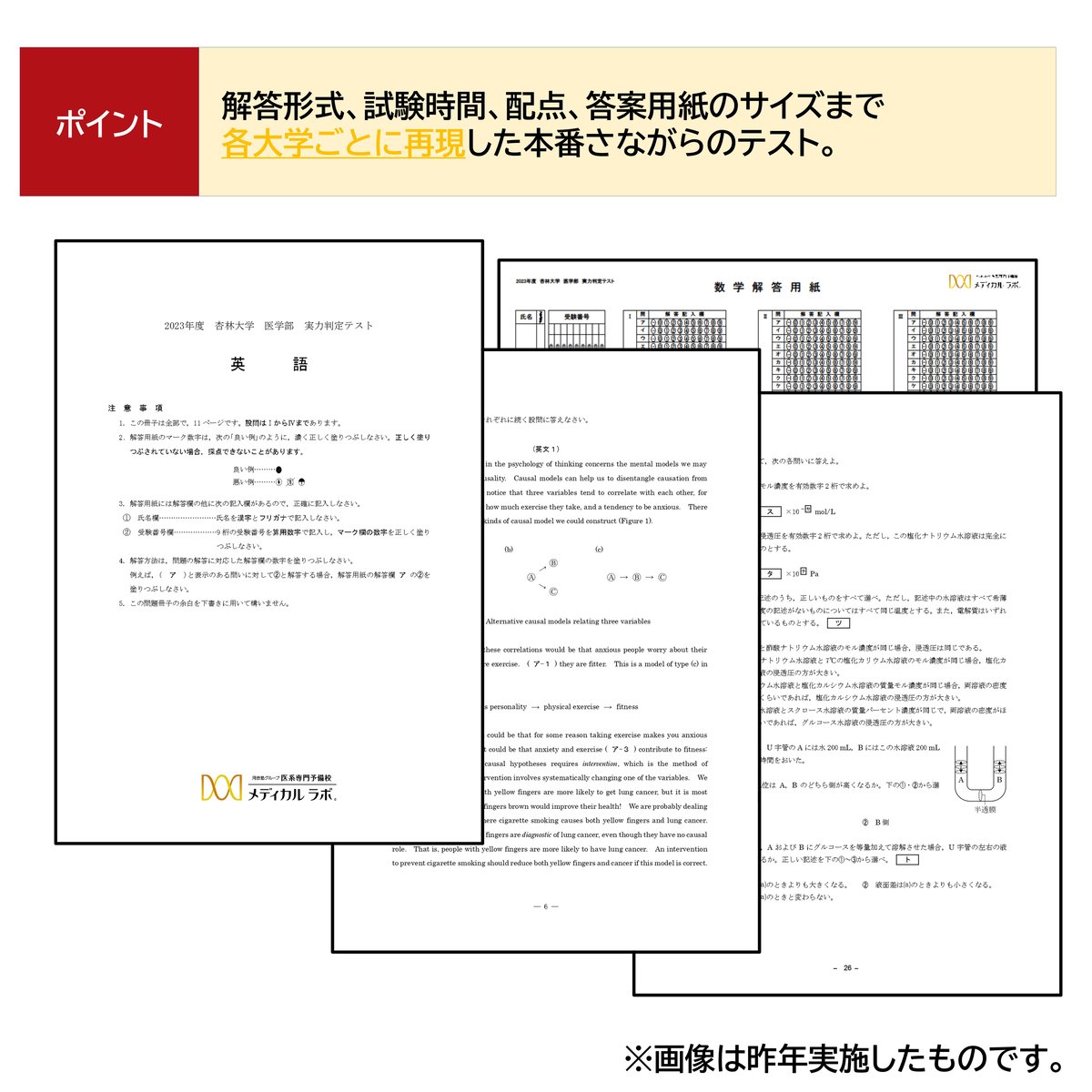 杏林大学【私立医学部大学別実力判定テスト】 | 医系専門予備校メディカルラボ Webストア