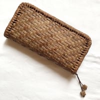 【送料無料】国産 山葡萄 長財布 網代編み（チャーム付）【受注制作】