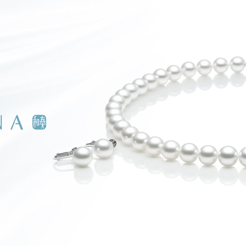8.0-8.5mm【WAKANA】アコヤ真珠ネックレス&イヤリング2点セット 8.0-8.5mm【WAKANA】アコヤ真珠ネックレス&イヤリング2点セット