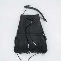 MID BAG "FRINGE" / BLACK