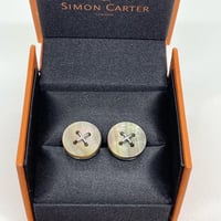 SIMON  CARTER カフス『BUTTON』gray mop