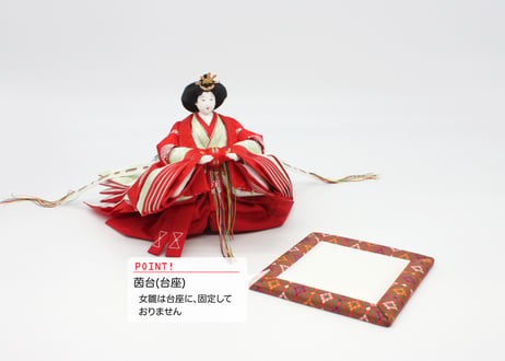 京五寸立像親王＜正絹 雲立涌／高松宮妃のお雛様衣装模写／MK5-103＞