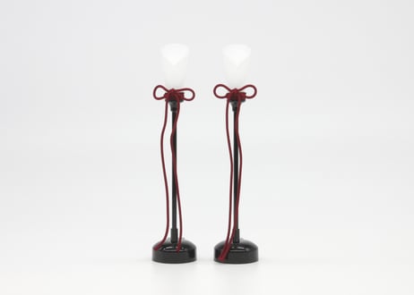 ミニ油灯コードレスLED＜黒塗／18cm／MK-B09＞