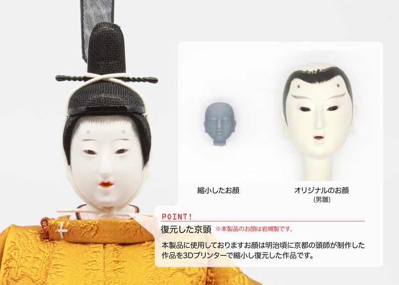 京五寸立像親王<正絹 黄櫨染(山科流)/MK5-102> | 望月人形 京五寸立像親王<正絹 黄櫨染(山科流)/MK5-102> | 望月人形