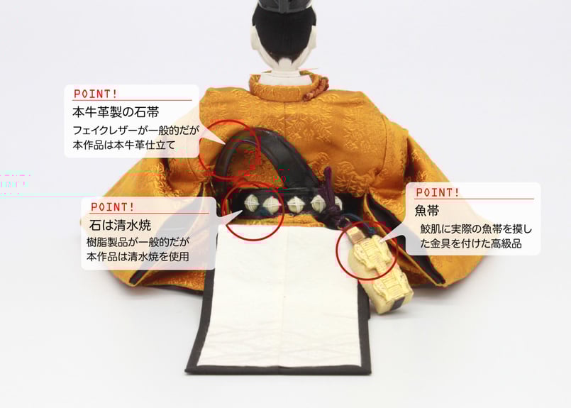 京11番親王<正絹 黄櫨染(山科流)/面庄頭/MK11-002> | 望月人形 京11番親王<正絹 黄櫨染(山科流)/面庄頭/MK11-002> | 望月人形