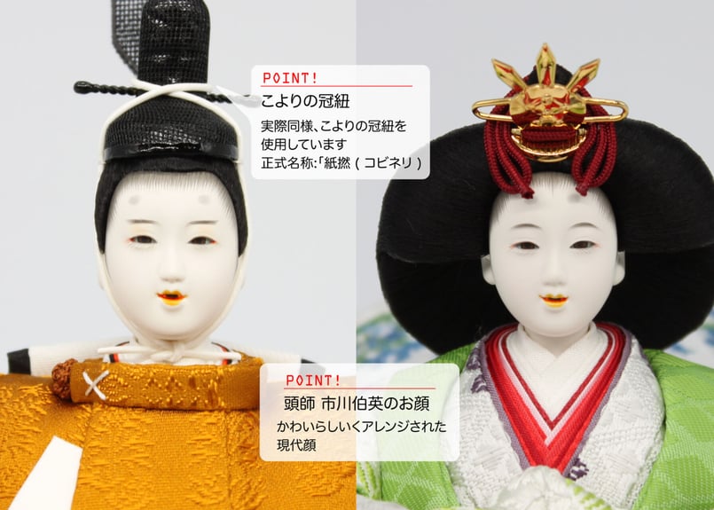 京11番親王飾りセット＜正絹 雲鶴(白金)／MN-126＞ | 望月人形