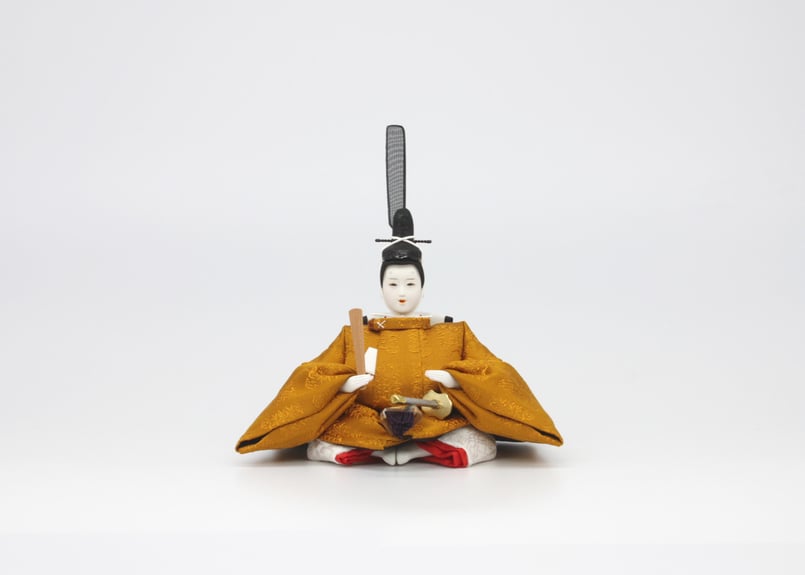 柳三寸親王＜正絹 黄櫨染／MY3-003＞ | 望月人形