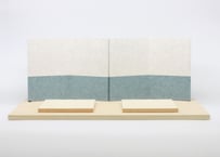 柳三寸・京11番用飾台セット  ＜2tone color青＆白／白木／M08-50406＞