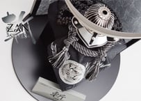 兜飾り＜斬 -SILVER-／直径40cm／M5-002＞
