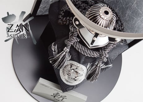兜飾り＜斬 -SILVER-／直径40cm／M5-002＞