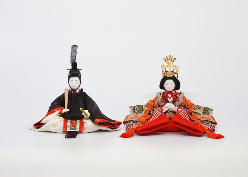 芥子親王飾りセット＜正絹 江戸風古今雛／MN-015＞ | 望月人形