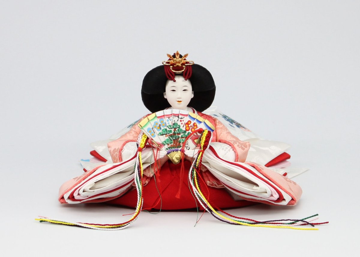 柳三寸親王＜正絹 雲鶴(白色)／MY3-009＞ | 望月人形