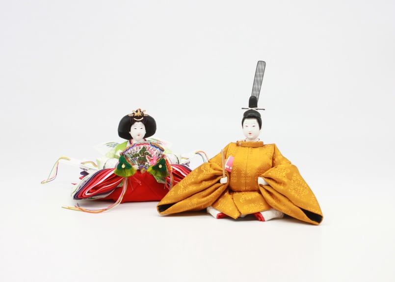 雛人形　親王飾り　黄櫨染 黄櫨染（親王飾り 殿の衣装） | 雛人形・京雛・京人形の桂甫作安藤人形