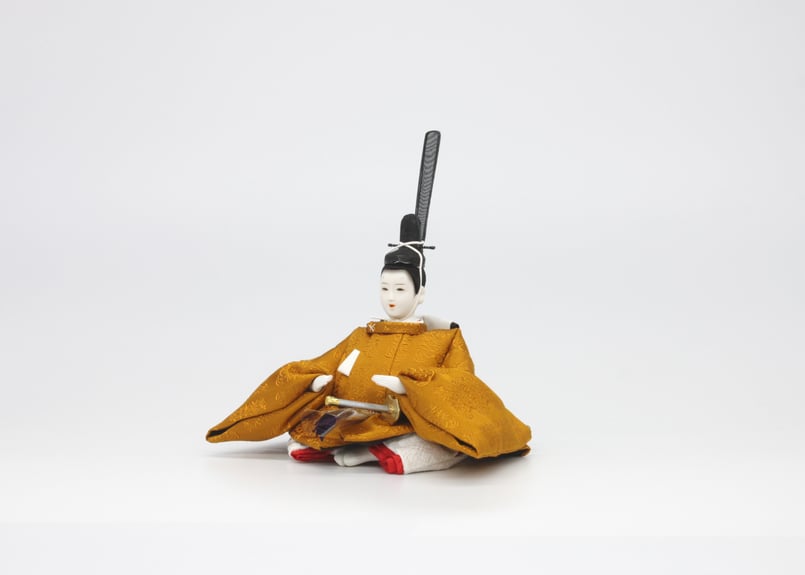 柳三寸親王＜正絹 黄櫨染／MY3-003＞ | 望月人形