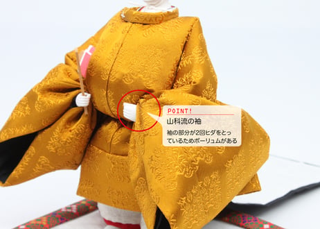 京五寸立像親王＜正絹 黄櫨染(山科流)／MK5-102＞