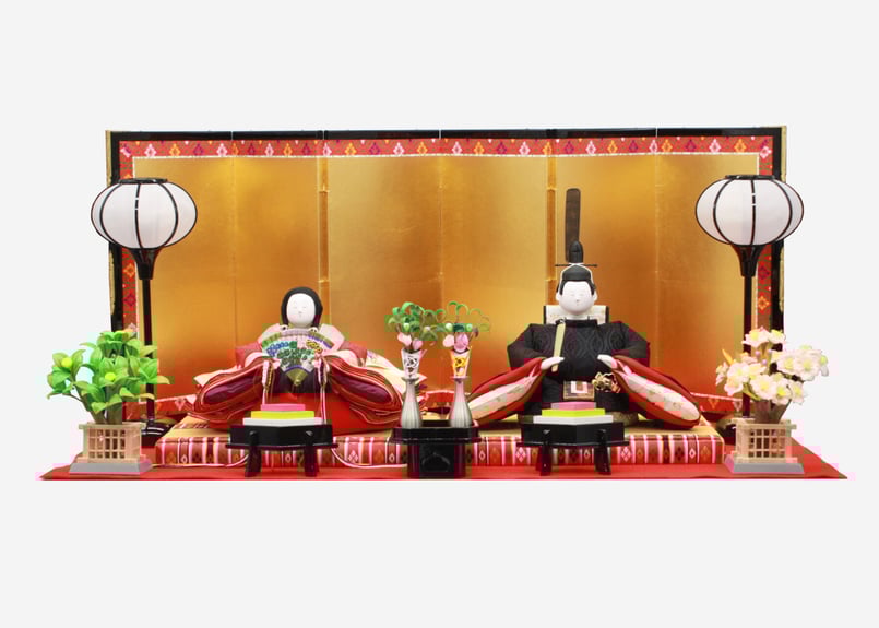 京九番親王飾りセット＜正絹 次郎左衛門雛 Aタイプ／MN-004＞ | 望月人形