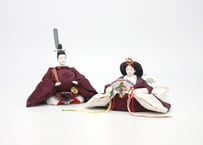 京11番親王＜正絹 雲鶴B(黒紅梅)／MK11-121＞