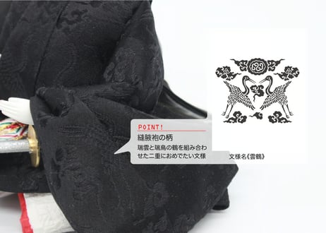 京11番親王平安セット＜正絹 雲鶴A／M-HEIAN14＞