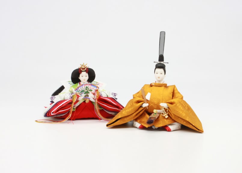 京11番親王＜正絹 黄櫨染(高倉流)令和の即位／黄櫨染-RK11T＞ | 望月人形