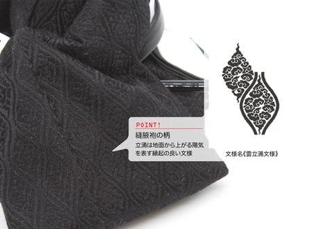 京11番親王＜正絹 雲立涌文様／MK11-113＞