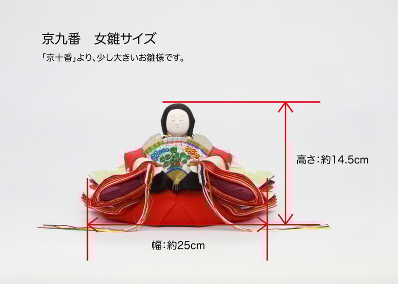 京九番親王飾りセット＜正絹 次郎左衛門雛 Aタイプ／MN-004＞ | 望月人形
