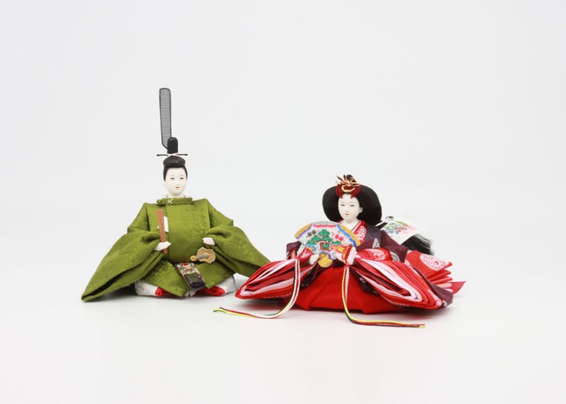 京11番親王＜正絹 青御袍(Bタイプ)／MK11-112＞ | 望月人形