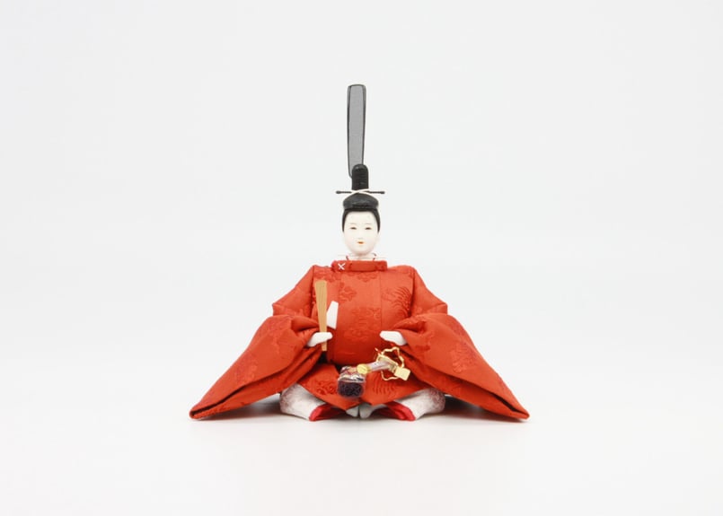 京11番親王＜正絹 雲鶴(蘇芳)／MK11-114＞ | 望月人形