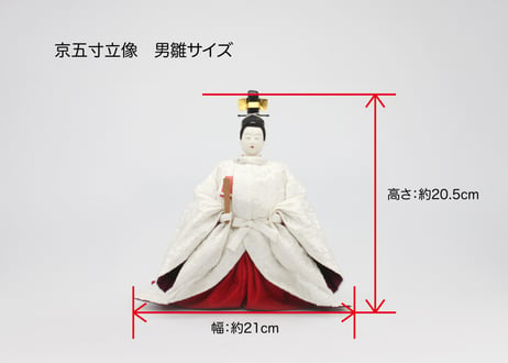 京五寸立像親王＜正絹 御引直衣／猪山頭／MK5-101＞