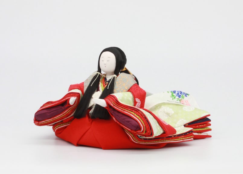 親王飾り　京9番 雛人形親王平飾り 安藤桂甫 京雛 九番 上帯地 翔山頭 hn207