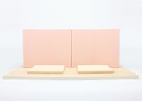 柳三寸・京11番用飾台セット  ＜にぶ桜／白木／M09-50406＞
