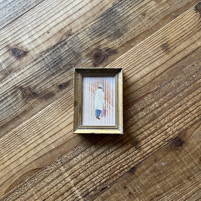 油彩画(古木片リメイク) 約118mm×87mm×15mm | 休休堂