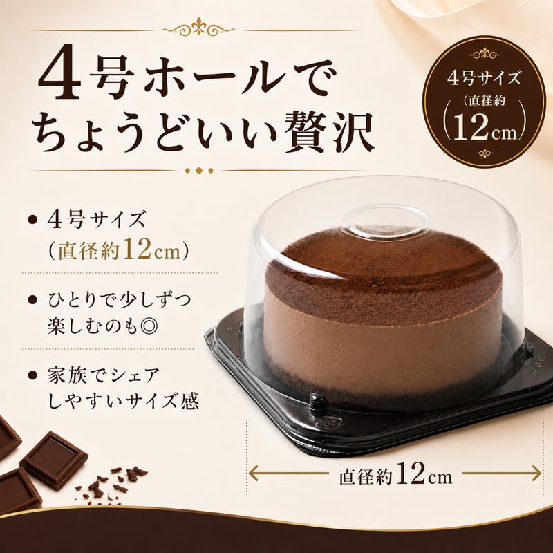 4号ホールベルギーレアチョコケーキ | Sucar Online Shop