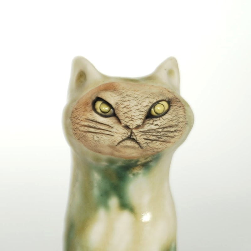 26cm】HK Domain 陶製 ドマンの猫 美猫・美品