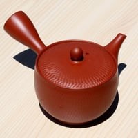 常滑焼　朱泥碗型トビカンナ急須　楽捨て構造　セラメッシュ　日本製