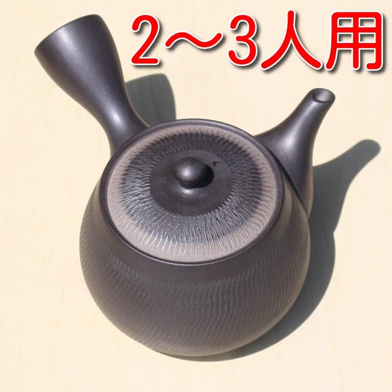 常滑焼 盛正窯 焼締黒吹トビカンナ急須 袋型 セラメッシュ 日本製