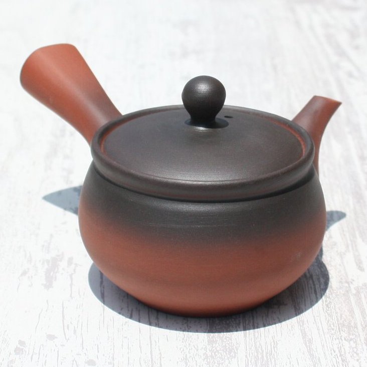 常滑焼 常風窯 朱窯変壷型急須 セラメッシュ（陶製茶こし） 日本製