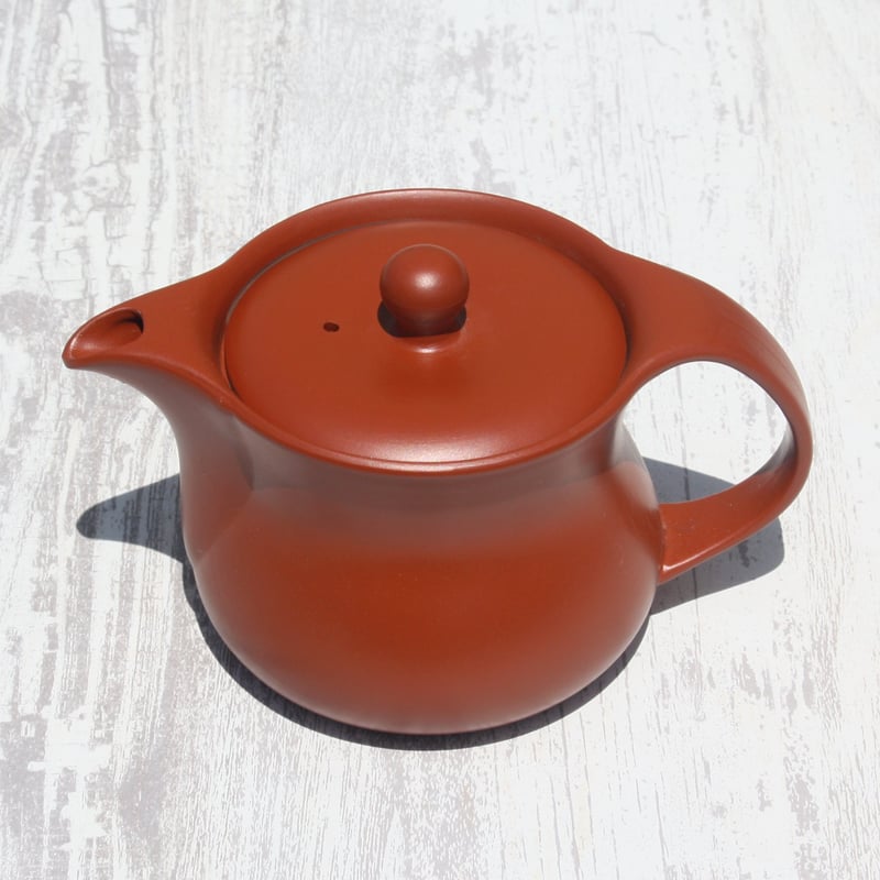 常滑焼 里山窯 朱泥臼型ポット ステンレスカゴアミ 日本製 | とことこ