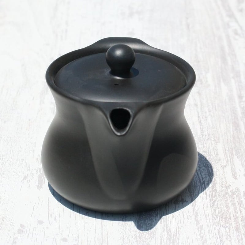 常滑焼 里山窯 黒窯変臼型ポット ステンレスカゴアミ 日本製