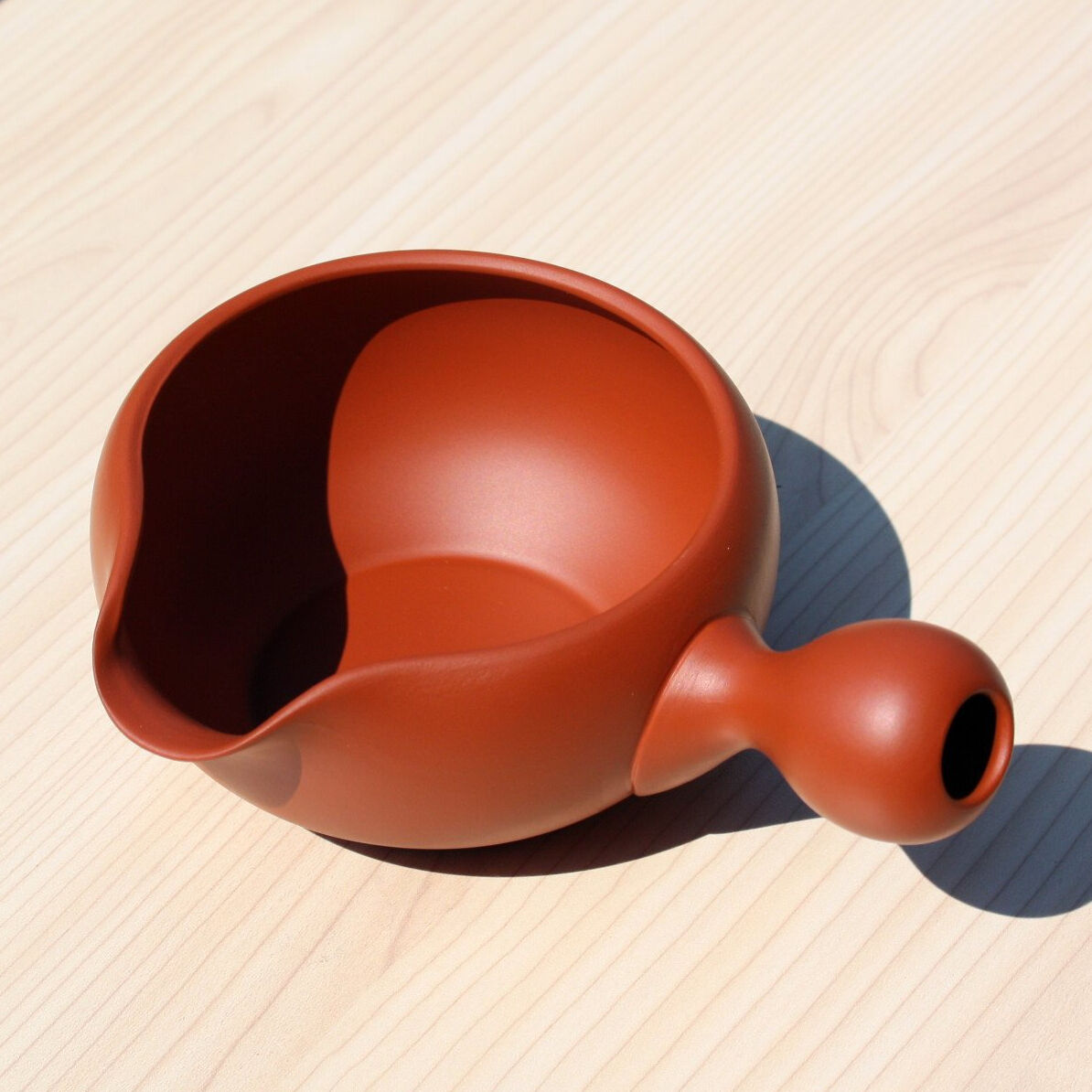 黒泥無地 常滑焼3-686玉光 黒泥無地後手湯冷まし AM-T344