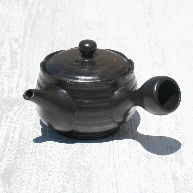 常滑焼 竹春窯 黒窯変あけぼの急須 ステンレスポコアミ 日本製