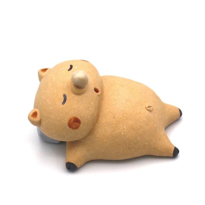 常滑焼の置物(作家物) 常滑焼 くまさん陶器オブジェ 4種類 | teshigotoya ねむの木の豆